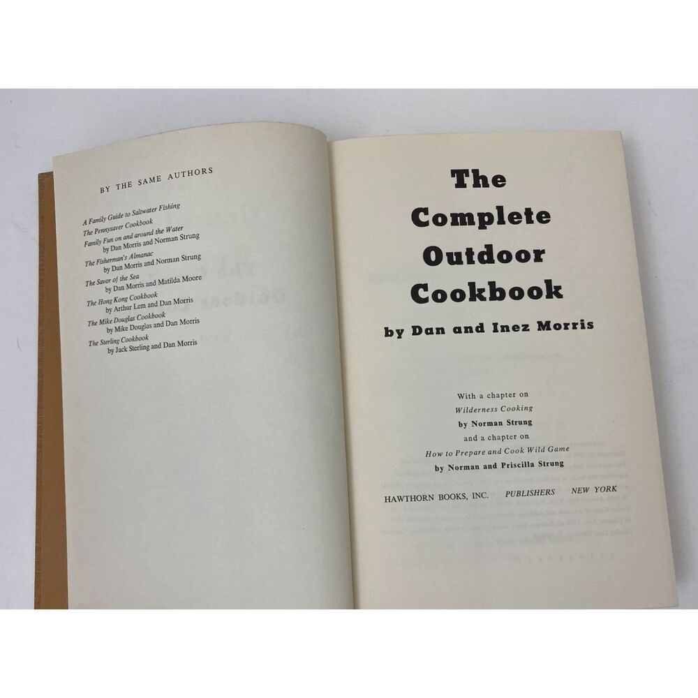 THE COMPLETE OUTDOOR COOKBOOK Dan Inez Morris Vtg 1970 DJ Picnic Camping Recipes - Picture 16 of 16